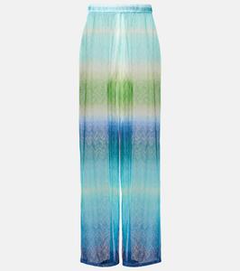 Брюки палаццо Zig Zag Missoni, Multicolor blue and green gradient