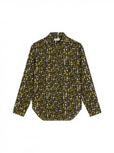 Свободная блузка с принтом средне-зеленого цвета Marc O'Polo