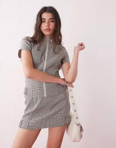 Мини-юбка в смешанную клетку Collusion