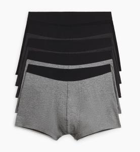 Комплект трусов H&M With Lycra, 5 предметов, темно-серый/черный