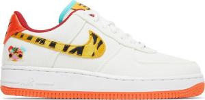Кроссовки Nike Wmns Air Force 1 '07 LX, белый, оранжевый