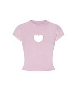 Футболка Skims Worn In Jersey Heart Baby, розовый