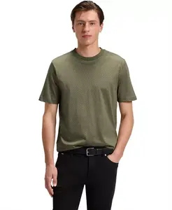 Мужская футболка с монограммой из мерсеризованного хлопка Hugo Boss