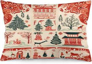 MaSiledy Чехол для декоративной подушки с принтом маджонг Pattern-1