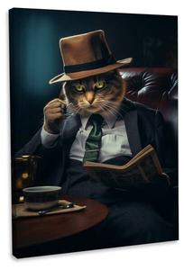 Картина на холсте Hustling Sharks Mr. Cat ll, черный