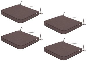 4 х садовые подушки, подушки для садовых стульев, удобное сиденье, подушки для кресел, подушки для стульев, подушки для кресел, подушки для стульев, подушки для шезлонгов Stanis³aw Jurga, коричневый