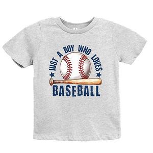 Футболка с коротким рукавом Just a boy who loves baseball The Juniper Shop, Heather Grey