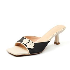 Женские сандалии с резиновой подошвой, устойчивые к истиранию и скольжению Bamiti, Black