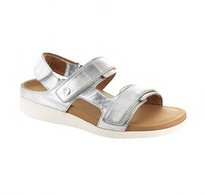 Women's Aruba Comfortable Arch Supportive Sandal In Silver Strive
