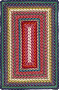 SAFAVIEH Braided Collection ковер, 61 x 92 см, Multi, ручной работы бохо реверсивный, идеально для помещений с высокой проходимостью в прихожей, гостиной, спальне (BRD316A)