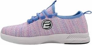 Женские боулинг-кроссовки ELITE Kona Slip-On - легкие, дышащие вязаные, универсальная подошва, белый/розовый/голубой