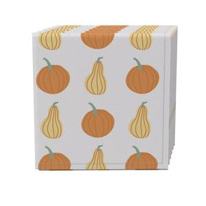 Набор салфеток из 4 шт., 100 % хлопок, 20x20 дюймов, тыквы пастельных тонов