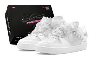 Court Borough GS Couple's, Romantic Favor, Ballet Love Song, Pearl, Premium Feel Low top Skateboard Shoes Women's Nike, серебряный белый