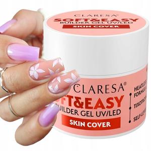 Claresa Soft & Easy Skin Cover 90 г тиксотропный гель для наращивания ногтей Puderek