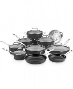 Набор посуды Chef's Classic Hard Anodized, 17 предметов Cuisinart, Nonstick Hard Anodized