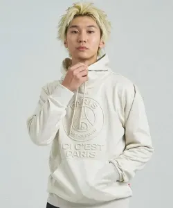 Мужская толстовка Paris Saint-Germain FC/Paris Saint-Germain из искусственной замши с тисненым логотипом Select Brands, цвет Ivory