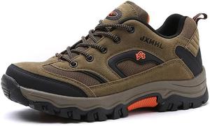 Мужская походная обувь Легкие противоскользящие туфли для прогулок на открытом воздухе, дышащие удобные кроссовки для мужчин, нескользящие повседневные кроссовки Qacksv, хаки