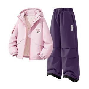 Детская повседневная спортивная одежда Disney, розовый/фиолетовый