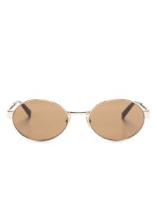 Saint Laurent Eyewear солнцезащитные очки 692 в овальной оправе, коричневый
