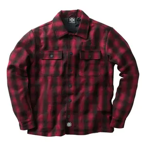 Куртка West Coast Choppers Wool Lined Plaid, красный