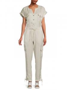 Комбинезон Elie Tahari до щиколотки с поясом, chalk