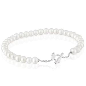 Браслет Tous I-bear, серебро/жемчуг