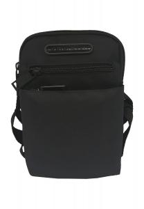 Сумка через плечо, отделение на молнии, передние карманы, внутреннее отделение, однотонное Globetrotter, черный