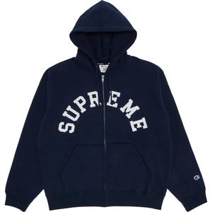 Толстовка Supreme x Champion Zip Up Hooded, темно-синий