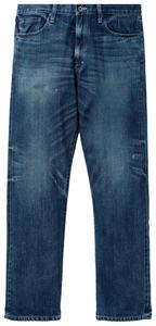 Neighborhood Джинсы средней длины из выстиранного денима цвета индиго