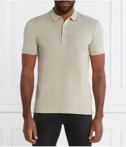 Поло Paule 4 slim fit Boss Green, бежевый