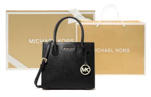 Сумка кросс-боди Mercer Medium из текстурированной кожи MICHAEL KORS