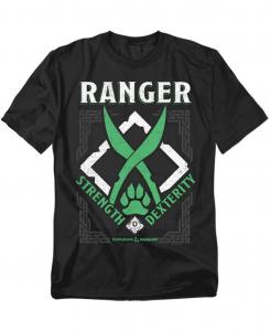 Футболка с изображением рейнджера из игры Dungeons Dragons, символизирующая силу и ловкость, больших размеров D&D, Black