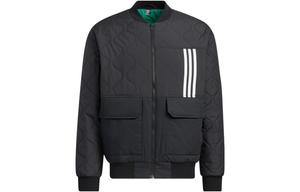 Стеганая куртка унисекс черная Adidas, черный