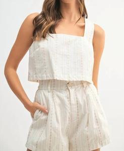 Комплект с цветочным принтом и квадратным вырезом, светло-серый MABLE