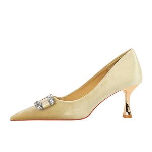 Женские туфли на высоком каблуке QITUMAUL, Apricot[Heel Height 7Cm]