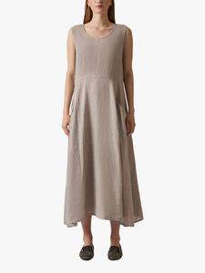 Льняное макси-платье James Lakeland, Taupe