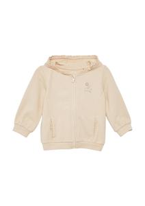 Толстовка с капюшоном на молнии s.Oliver, светло-бежевый