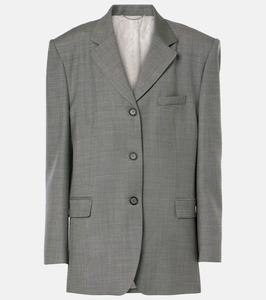 Шерстяной блейзер свободного кроя Magda Butrym, серый