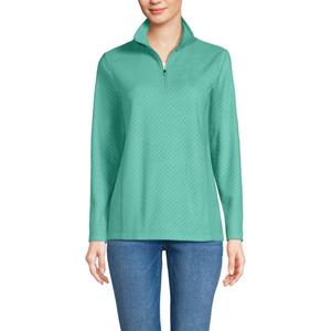 Женский свитер с воротником-стойкой на молнии Lands' End, цвет frosted green