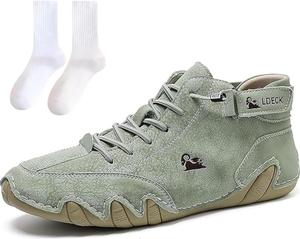 Ортопедические кроссовки KBOWQ, водонепроницаемые и дышащие ортопедические ботинки, зимние высокие ботинки с поддержкой свода стопы, зеленый