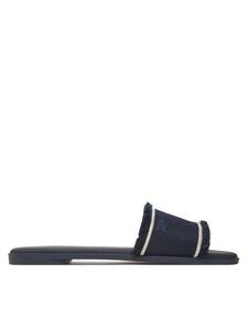 Мюли Fringe Canvas Flat Sandal FW0FW08908 Tommy Hilfiger, синий
