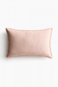 Наволочка H&M Cushion  Containing Flax, 40x60 см, розовый