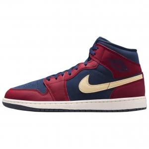 Jordan Кроссовки Air 1 Mid top Vintage Basketball Shoes Unisex Red Blue