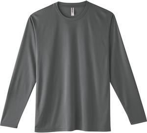 Футболка с длинным рукавом Glimmer 00352-AIL из трикотажа Interlock Dry плотностью 3,5 унции, темно-серый