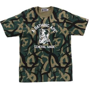 Футболка Trial Camo A BATHING APE, зеленый