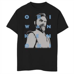 Футболка с графическим изображением Оби-Вана Кеноби для мальчиков 8–20 лет «Звездные войны: Войны клонов» Star Wars