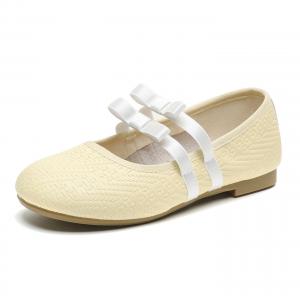 Туфли Мэри Джейн на плоской подошве женские HUANAI, Yellow