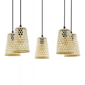 Подвесной светильник Eglo Claverdon IV, сталь - 5-пламенная