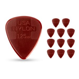 Dunlop Nylon Standard 1,25 мм, красный, 12 шт.