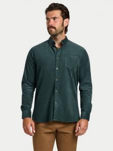 Хлопковая рубашка из игольчатого вельвета Regular Fit Raging Bull, Forest